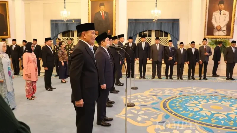 Presiden Prabowo Subianto melantik sejumlah menteri, kepala badan, penasihat khusus presiden, dan wakil menteri di Istana Negara, Jakarta, 17 September 2025. ist