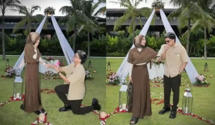 Dekorasi Anniversary Romantis Atta dan Aurel di Bali