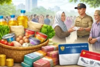 Ilustrasi bansos. (Foto: ChatGPT)