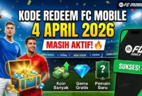 Kode Redeem FC Mobile Terbaru 4 April 2026. Ilustrasi AI