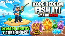 Kode Redeem Fish It Roblox April 2026 Terbaru. Ilustrasi AI