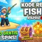Kode Redeem Fish It Roblox April 2026 Terbaru. Ilustrasi AI