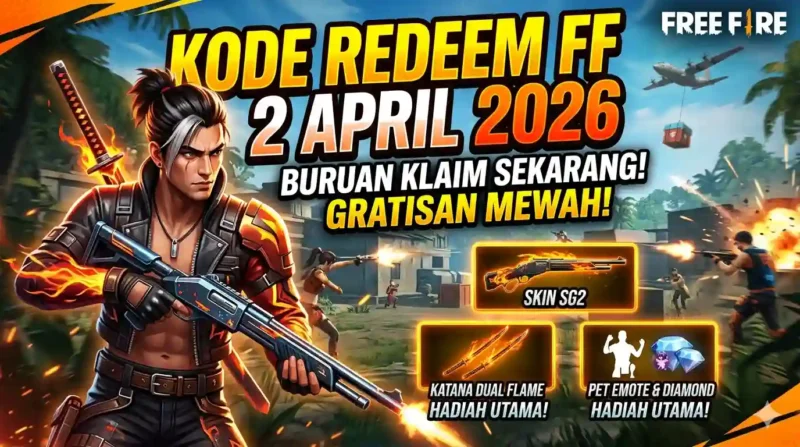 Kode Redeem FF Terbaru 2 April 2026. Ilustrasi AI