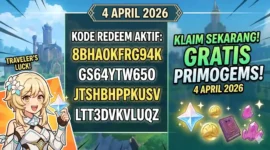 Kode Redeem Genshin Impact Terbaru 4 April 2026. Ilustrasi AI