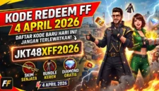 Kode Redeem FF 4 April 2026 Terbaru. Ilustrasi AI