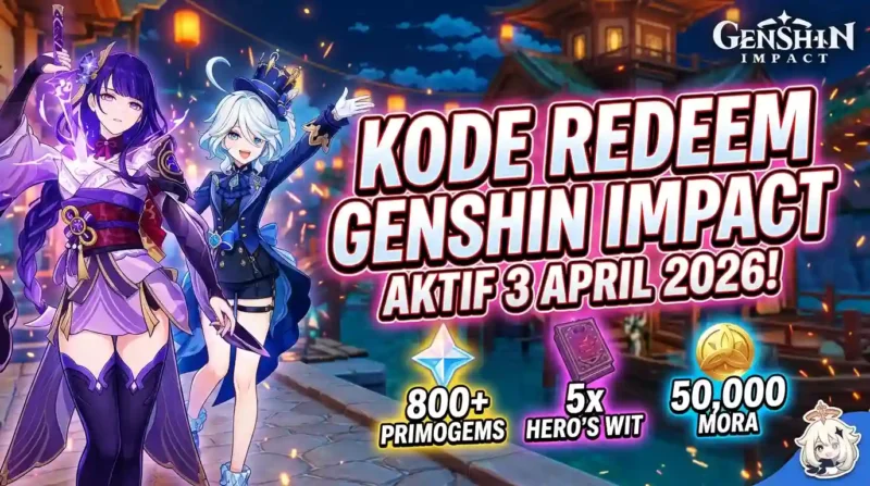 Kode Redeem Genshin Impact 3 April 2026. Ilustrasi AI
