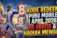 Kode Redeem PUBG Mobile 1 April 2026: Klaim Skin Gratis & UC Hari Ini. Ilustrasi AI