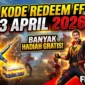 Kode Redeem FF Terbaru 3 April 2026. Ilustrasi AI