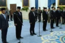 Presiden Prabowo Subianto melantik sejumlah pejabat di Istana Negara, Jakarta. (Biro Pers Sekretariat Presiden)