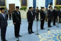 Presiden Prabowo Subianto melantik sejumlah pejabat di Istana Negara, Jakarta. (Biro Pers Sekretariat Presiden)