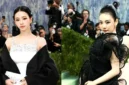 Karina dan Ningning aespa di Met Gala 2026. (Mike Coppola - Dimitrios Kambouris. ( GETTY IMAGES NORTH AMERICA)