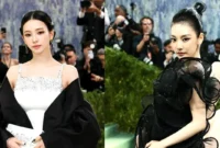 Karina dan Ningning aespa di Met Gala 2026. (Mike Coppola - Dimitrios Kambouris. ( GETTY IMAGES NORTH AMERICA)