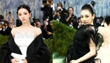 Karina dan Ningning aespa di Met Gala 2026. (Mike Coppola - Dimitrios Kambouris. ( GETTY IMAGES NORTH AMERICA)