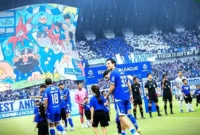 Pemain Persib Merayakan kemanangan Setelah berhasil mengunci gelar juara Super League musim 2025/2026.
