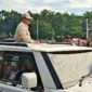Presiden Prabowo tiba menghadiri peringatan Hari Buruh Internasional atau May Day 2026 di Monas, Jakarta, Jumat (1/5/2026). (Liputan6.com)