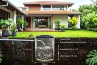 Ilustrasi - Sumur Resapan Kreatif untuk Halaman Rumah Sempit. Gemini