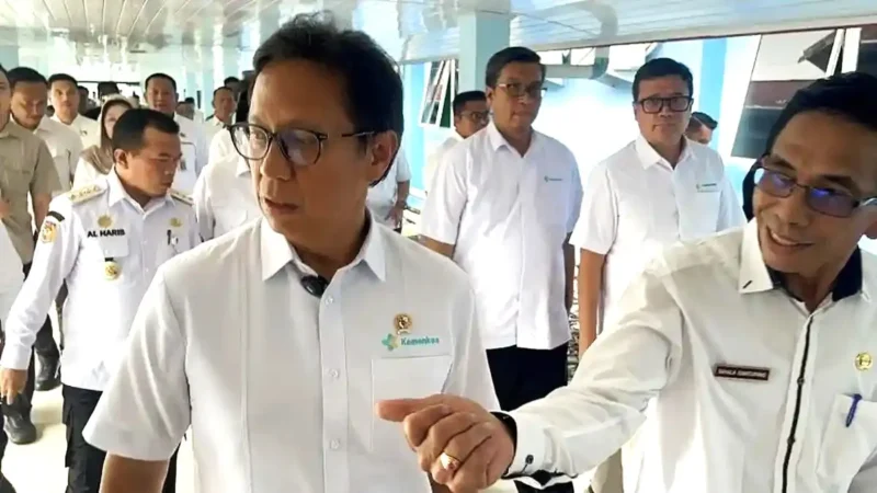 Menteri Kesehatan RI, Budi Gunadi Sadikin beserta rombongan tiba di RSUD KH Daud Arif, Kuala Tungkal, Tanjab Barat, Jambi pada Rabu (6/5/2026).