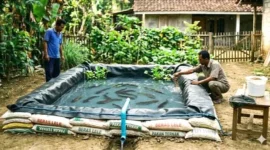 Ilustrasi - Kolam Ikan Karung Tanpa Semen.