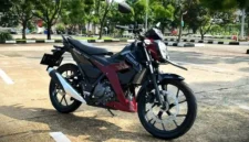 Test ride Suzuki Satria Pro. (KOMPAS.com)