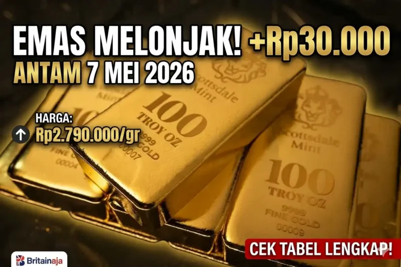 Ilustrasi - Emas batangan Antam 1 gram dengan sertifikat LBMA. Harga Emas Antam Hari Ini 7 Mei 2026.