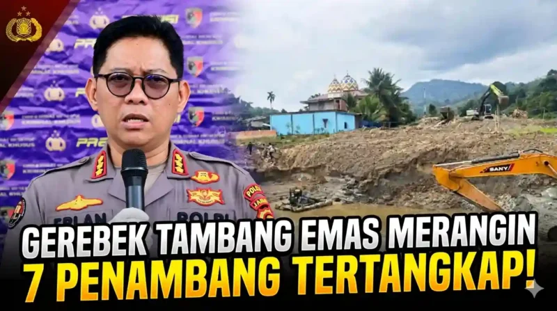 Kolase - Polda Jambi Ringkus 7 Penambang Emas Ilegal di Merangin, Polisi Buru Sang Pemodal.