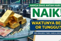 Ilustrasi - Harga Emas Antam Hari Ini Naik.
