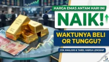 Ilustrasi - Harga Emas Antam Hari Ini Naik.