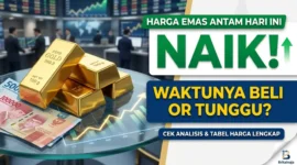 Ilustrasi - Harga Emas Antam Hari Ini Naik.