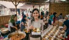 Usaha Katering Nasi Kotak dan Prasmanan/ Ide Jualan Rumahan yang Ramai Saat Musim Hajatan Kampung (Sumber: Gemini)