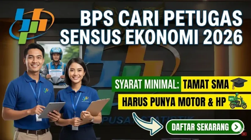 Ilustrasi - BPS Cari Petugas Sensus Ekonomi 2026.