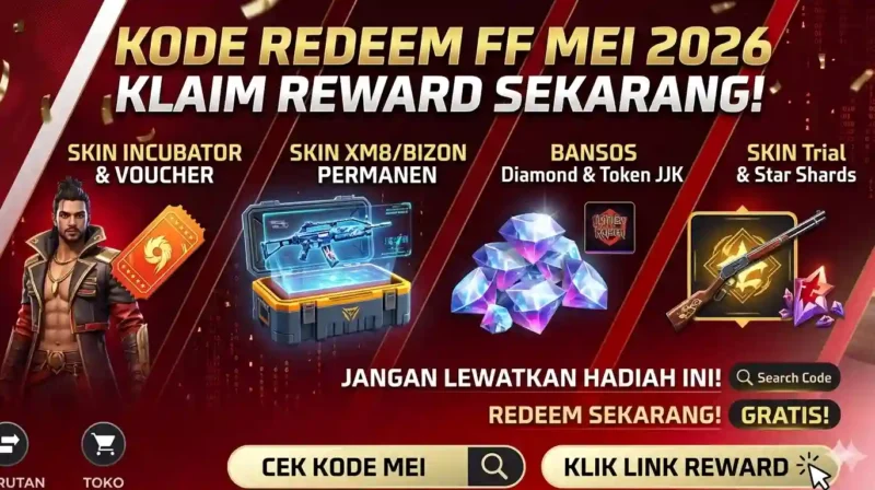 Ilustrasi - Kode Redeem FF 4 Mei 2026 Terbaru.