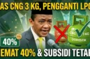 Ilustrasi - Lebih Hemat 40 Persen, Pemerintah Uji Coba CNG 3 Kg Jadi Pengganti LPG Subsidi.