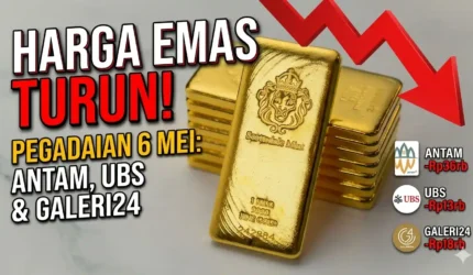 Harga Emas Hari Ini: Antam, UBS, dan Galeri24 Kompak Turun, Waktunya Borong?