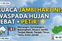Ilustrasi - Jambi Siaga Hujan Sore Ini: Simak Prediksi Cuaca 10-11 Mei 2026.