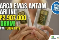 Ilustrasi - Emas Antam di Pegadaian.