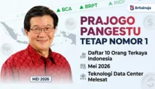 Pengusaha Prajogo Pangestu, Orang Terkaya Indonesia Mei 2026.
