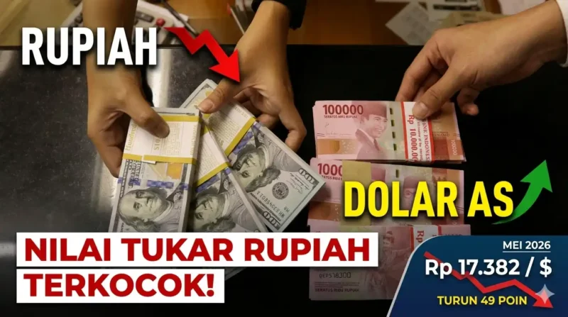 Ilustrasi - Pekerja menunjukan mata uang Rupiah dan Dolar AS di Jakarta, Rabu (19/6/2019).