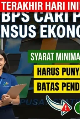 Terakhir Hari Ini! Yuk Daftar Mitra BPS untuk Sensus Ekonomi 2026