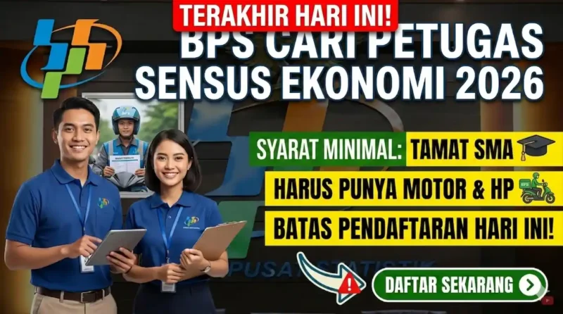 Ilustrasi - Daftar Mitra BPS untuk Sensus Ekonomi 2026.