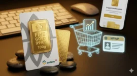 Ilustrasi - Harga Emas Antam Hari Ini Stabil di Rp2,75 Juta per Gram.