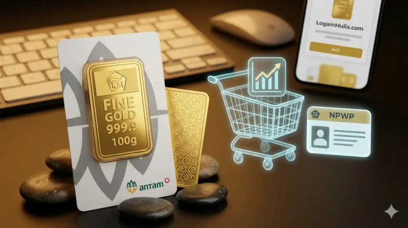 Ilustrasi - Harga Emas Antam Hari Ini Stabil di Rp2,75 Juta per Gram.