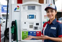 Petugas SPBU Sedang Melayani Konsumen. Harga BBM Pertamina 26 Mei 2026.