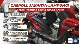 Servis motor di bengkel resmi Yamaha. (ist)