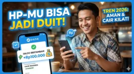 Ilustrasi - Sedang Menggunakan Aplikasi Penghasil Saldo DANA 2026 yang Makin Transparan.