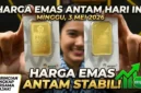 Ilustrasi Pedagang Memperlihatkan Emas Antam.