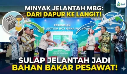 Pertamina Olah Minyak Jelantah Program Makan Gratis Jadi Bahan Bakar Pesawat
