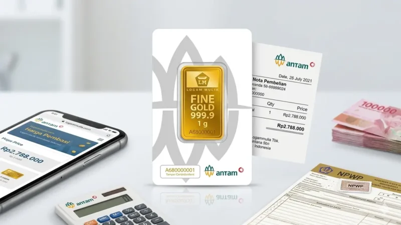 Ilustrasi -Harga Emas Antam Hari Ini Stabil di Rp2,788 Juta per Gram.