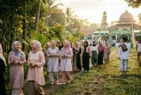 Ilustrasi - Jamaah Sholat Idul Adha. Gemini