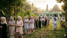 Ilustrasi - Jamaah Sholat Idul Adha. Gemini