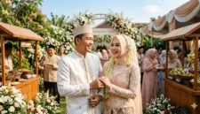 Ilustrasi - Pasangan Pengantin Yang Melangsungkan Pernikahan. Gemini